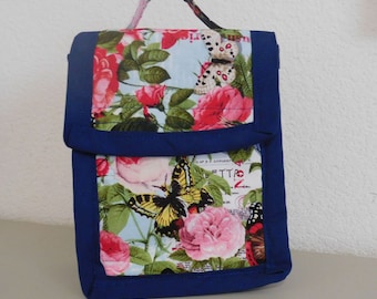 Insulated Lunch Bag - Floral and Butterflies