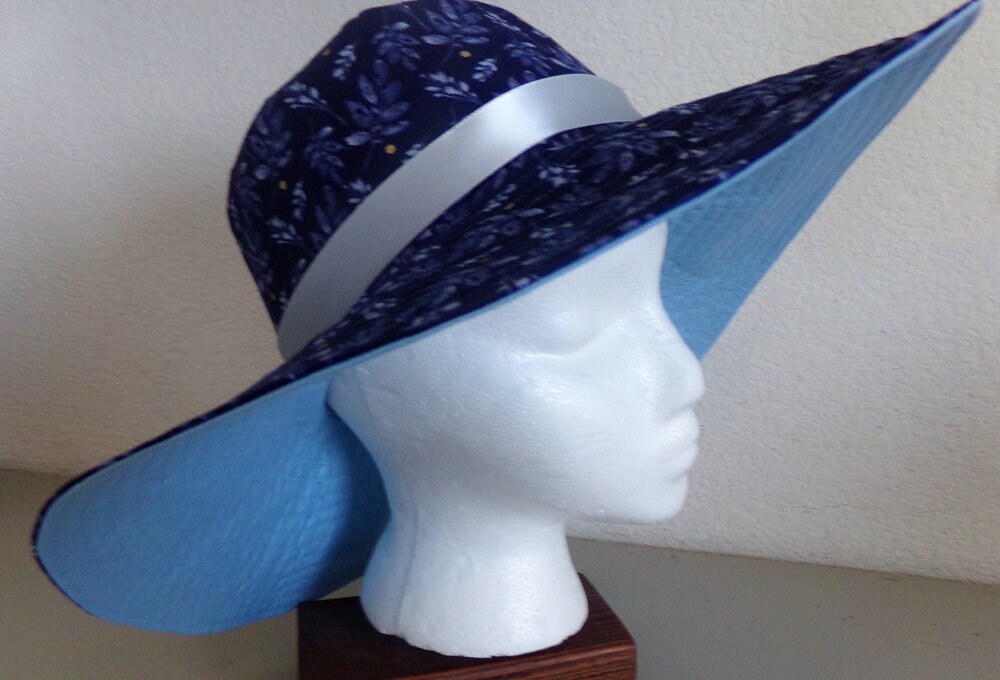 Dark Blue Sun Hat - Etsy