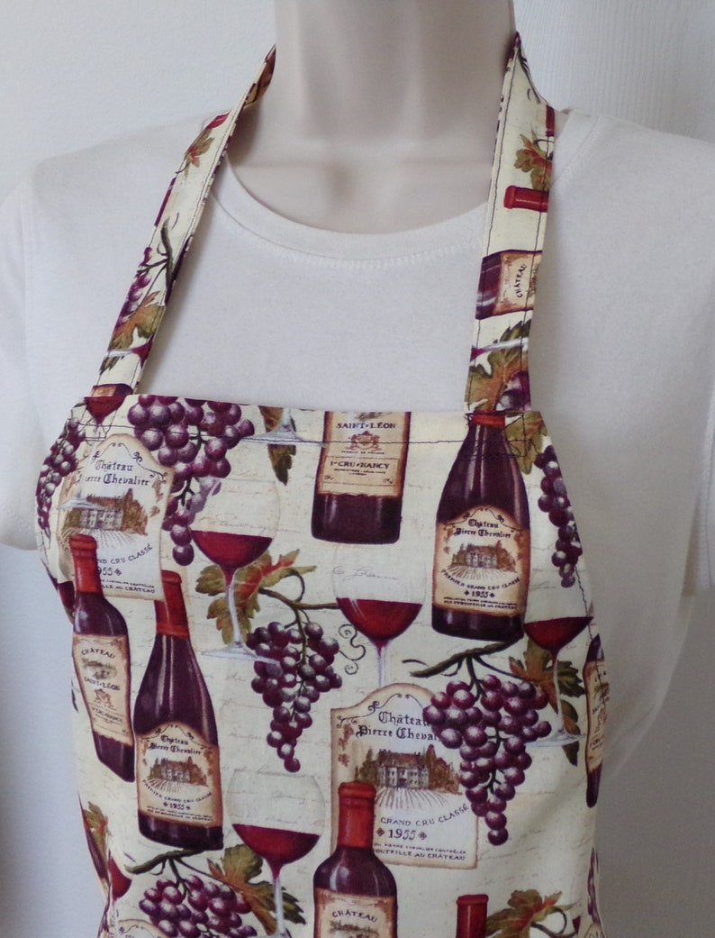 Full Apron  Red Wine Merlot Burgundy image 0