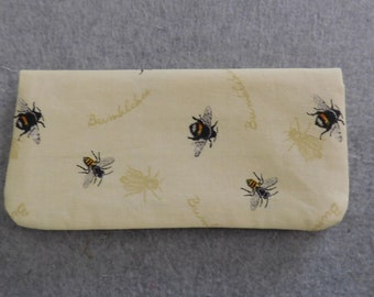 Fabric Checkbook Cover - Bees