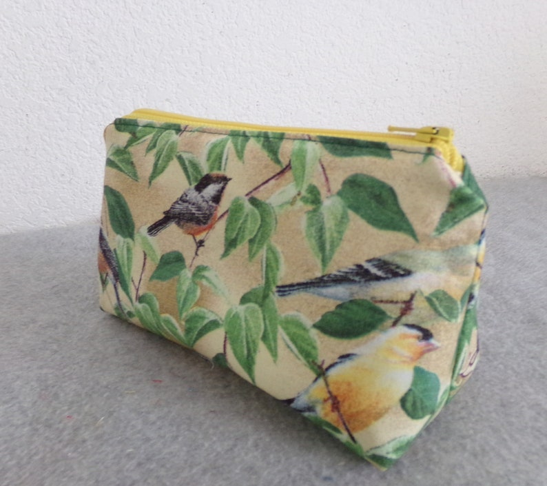 Cosmetic Bag  Small Birds and Trees image 0