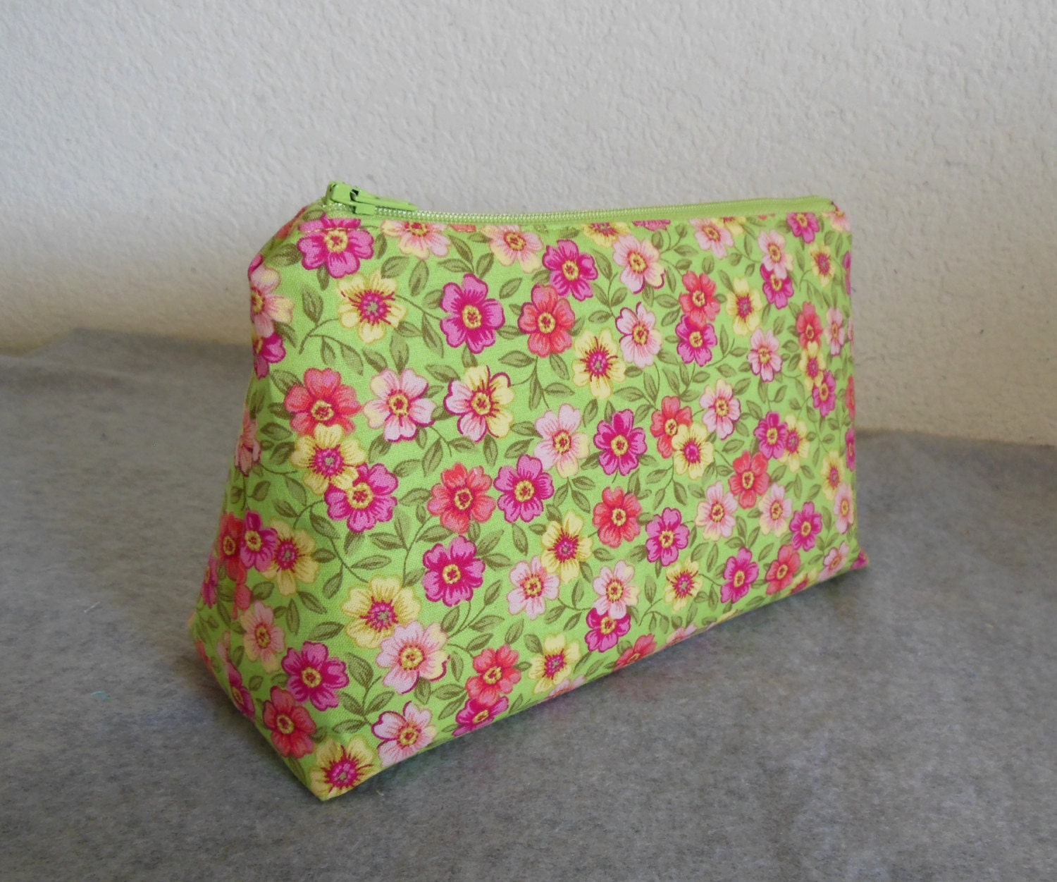 Beauty Bag Linen Pink Floral