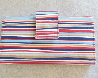 Fabric Wallet - Curvy Stripes