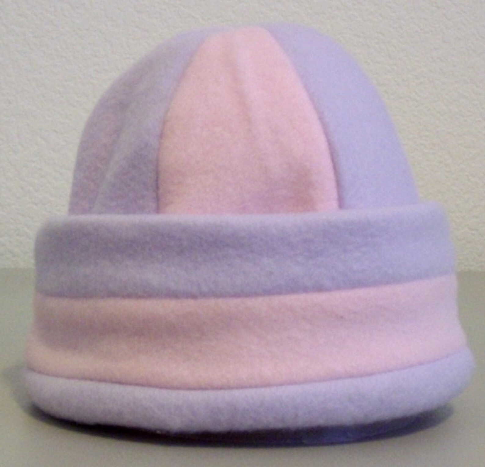 Fleece Beanie Pink & Lavender Small 06 Months Etsy