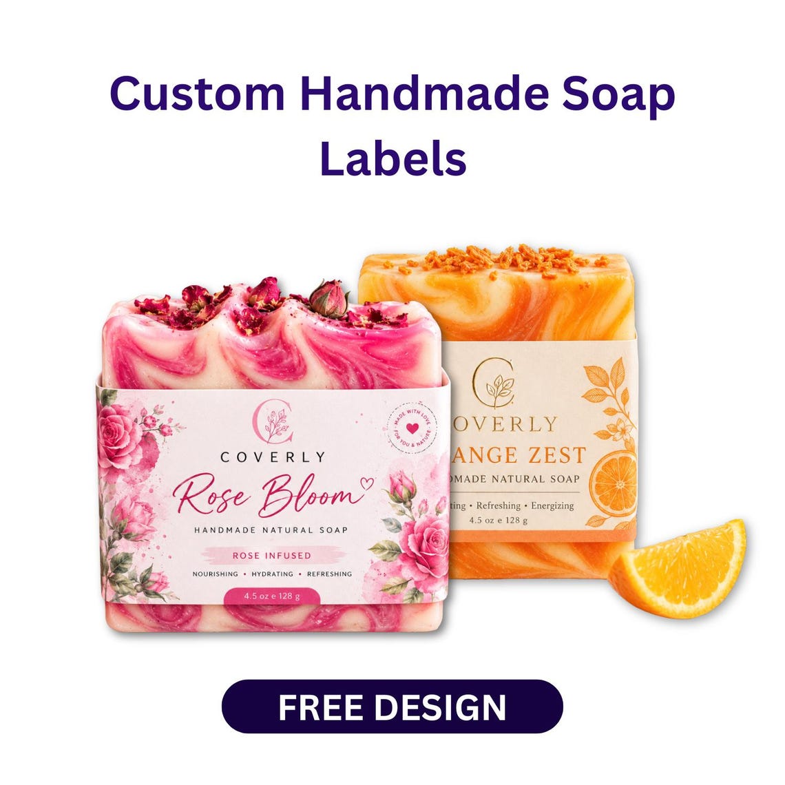 Custom Soap Labels | Waterproof Soap Wrap Stickers | Luxury Floral Soap ...