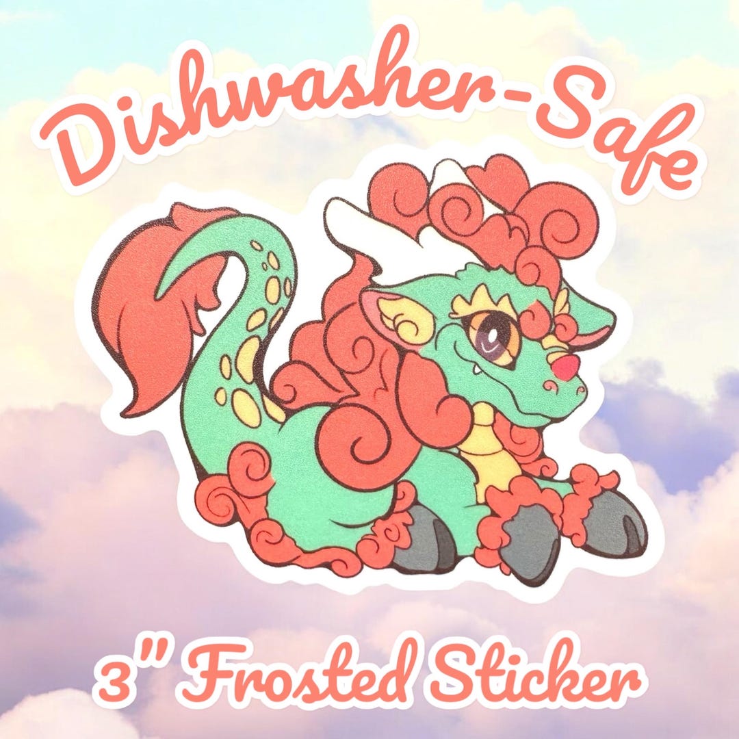 Kawaii Qilin / Kirin Mythical Beast Vinyl Sticker - Adorable Magical ...
