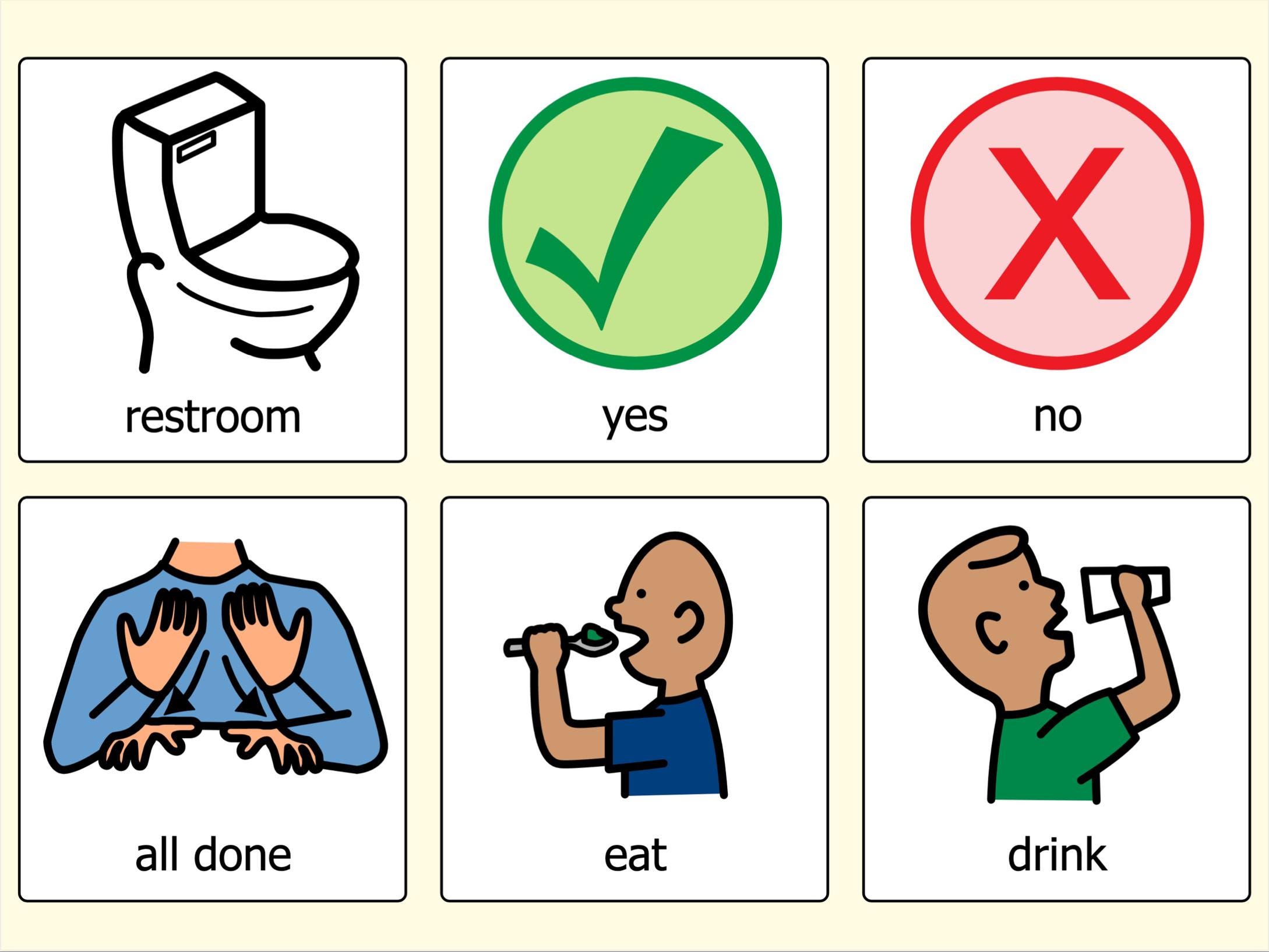 Pec Okay Visual Communication Board & Individual Visuals (PECS) - Etsy