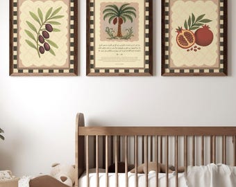 Islamic Nursery Art Prints: Whimsical Muslim Home Decor (Digital Download, Set of 3)