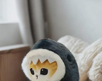 Kawaii Cat Plush: Shark and Chicken Costume - Stuffed Animal Gift