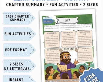 Ezra Bible Activity Kids, Bible Worksheet, Coloring Page, Bible Lesson, Old Testament for Kids, Sunday School Lesson, PRINTABLE, DOWNLOAD