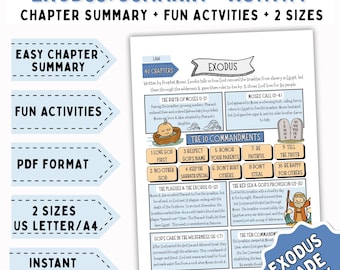 Exodus Bible Activity for Kids, Easy Exodus Bible Study, Exodus Coloring, Old Testament Activity, Exodus Story, PRINTABLE, DOWNLOAD