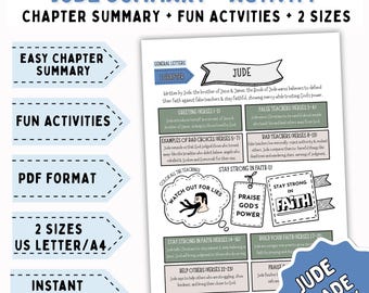 Jude Bible Activity Kids, Bible Worksheet, Jude Books of the Bible, Bible Coloring Page, New Testament Kids, Bible Study Children, DOWNLOAD