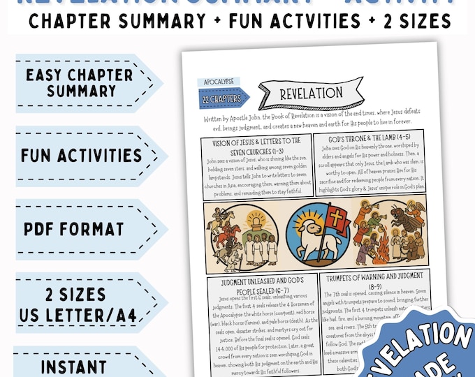 Bible Doodle Study Packet for Revelation 1-3- Christ and the Churches ...