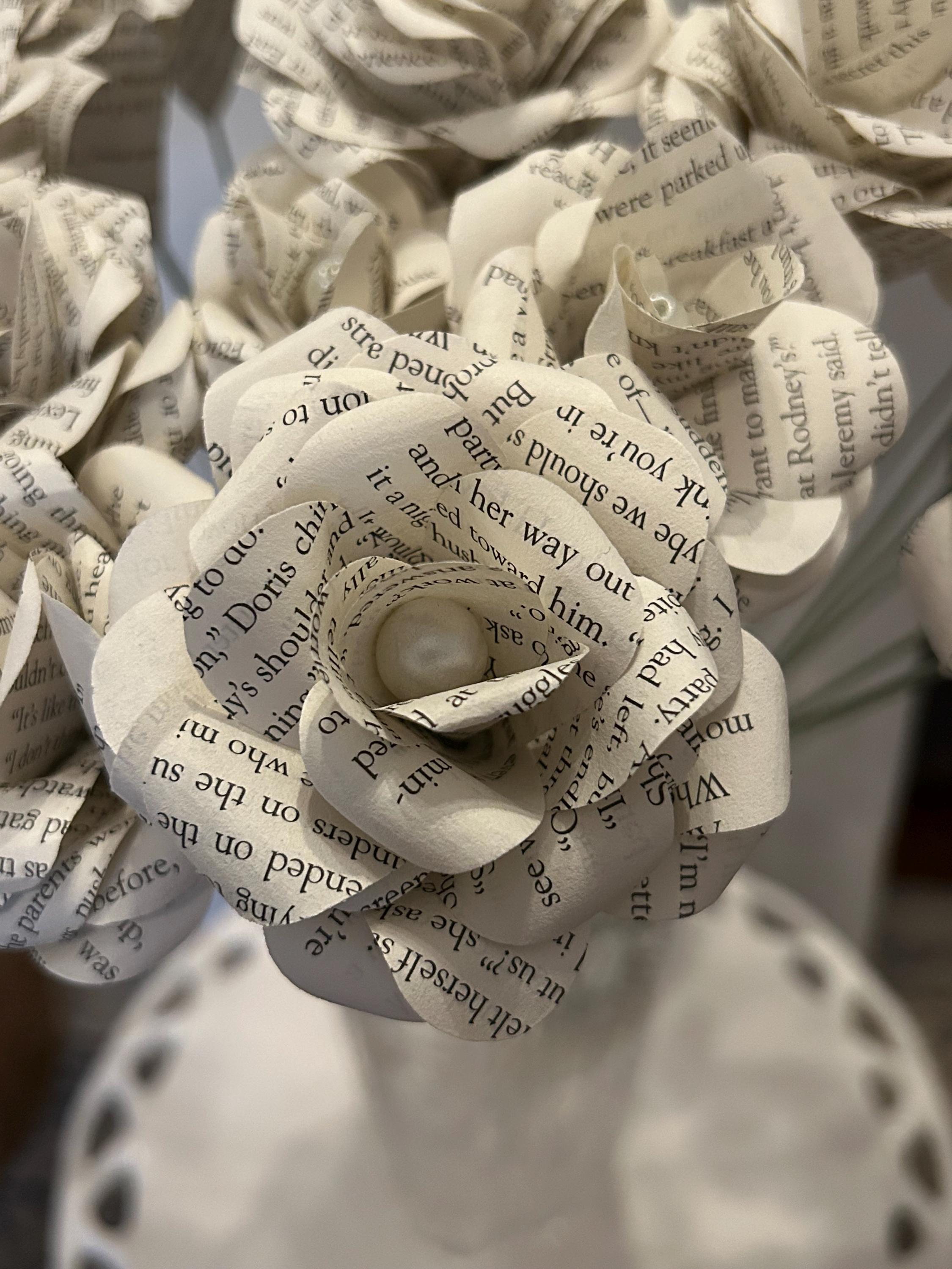 Book Paper Roses: Handcrafted Book Page Flowers - Etsy