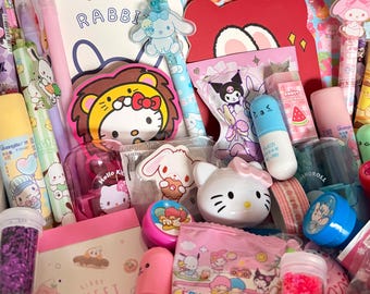 Kawaii met de hand samengestelde Mystery Box Set, kawaii kantoorbenodigdheden, make-up, schep, accessoires, blinde doos, autodecor