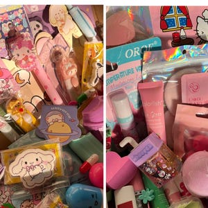 Kawaii met de hand samengestelde Mystery Box Set, kawaii kantoorbenodigdheden, make-up, schep, accessoires, blinde doos, autodecor afbeelding 9