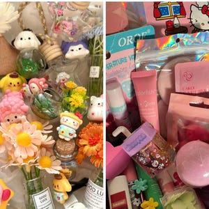 Kawaii met de hand samengestelde Mystery Box Set, kawaii kantoorbenodigdheden, make-up, schep, accessoires, blinde doos, autodecor afbeelding 7