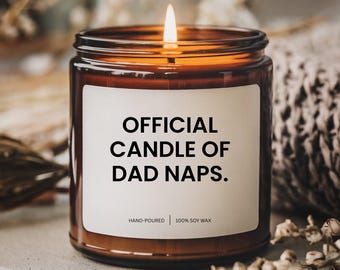 Vela de Papá: Vela de soja perfumada para el Día del Padre, decoración del hogar, regalo para él, relajación, ambiente acogedor, regalo para papá