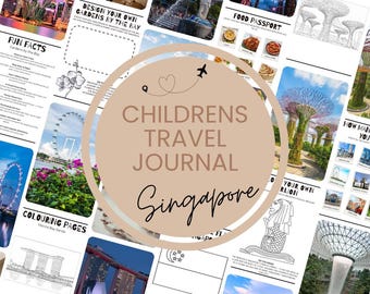 Singapore Kids Travel Journal: Activity Book & Coloring Pages (PDF Download)