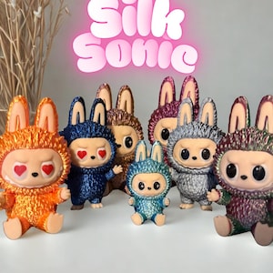3D Printed Labubu Cake Topper: Silk PLA Party Decoration