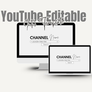 YouTube-introductie in de zoekbalk | Bewerkbare sjabloon voor Canva-video | voor vlogs en persoonlijke merken (digitale download)