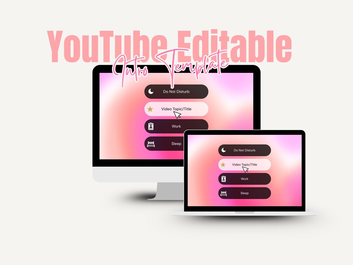 Do Not Disturb Youtube Intro Template | Editable Canva Design - Etsy