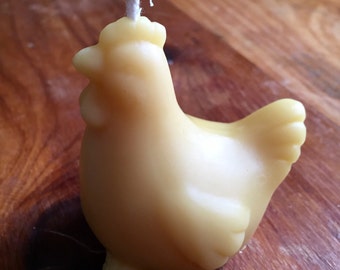 Beeswax hen candle