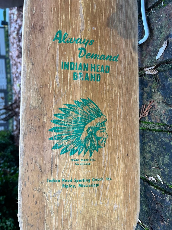 Vintage Indian Brand Paddle Wall Decor, Boat Oar Art, Canoe