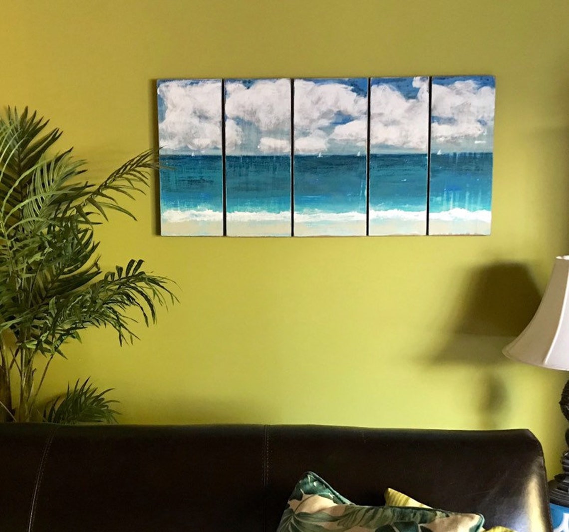 Beach House Painting Original Seascape Expanding Horizons Etsy