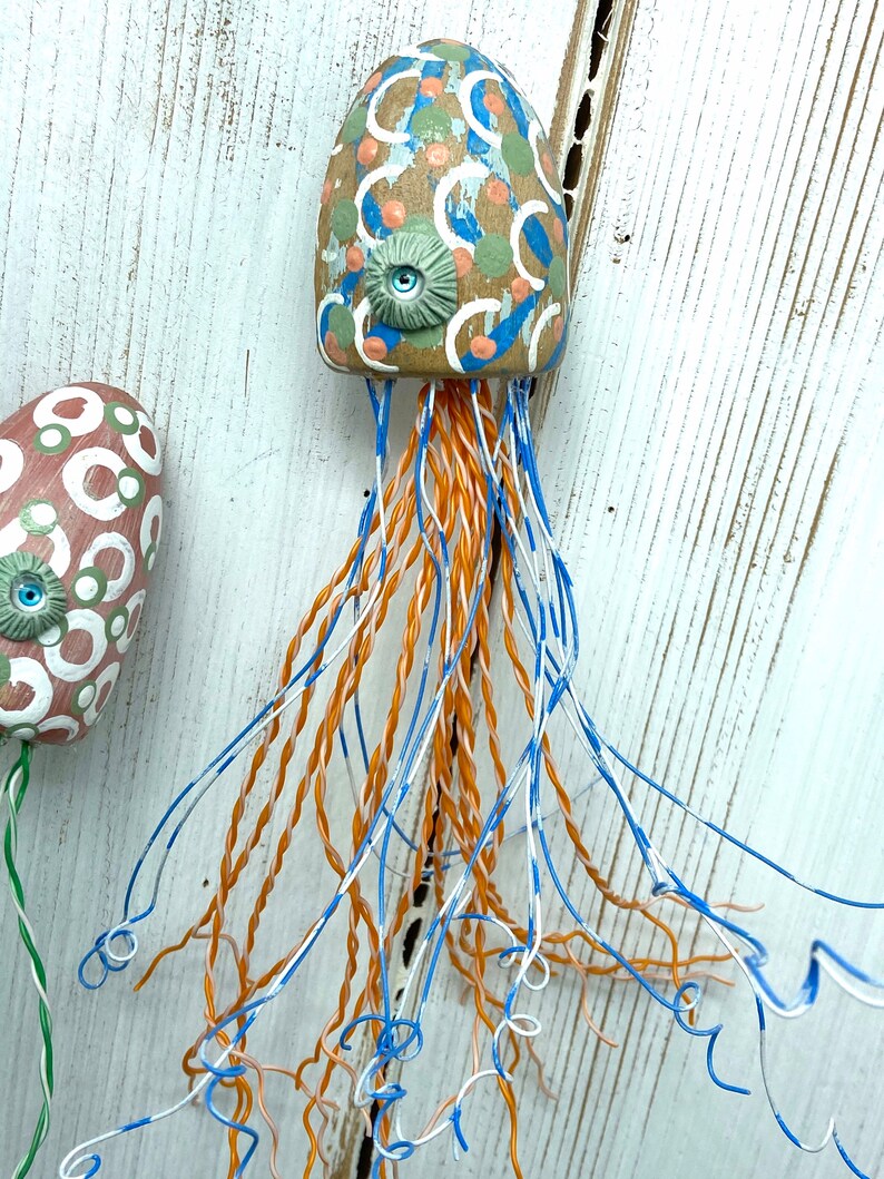 Jellyfish Wall Decor Wood Jellyfish Art ONE Recycled Etsy
