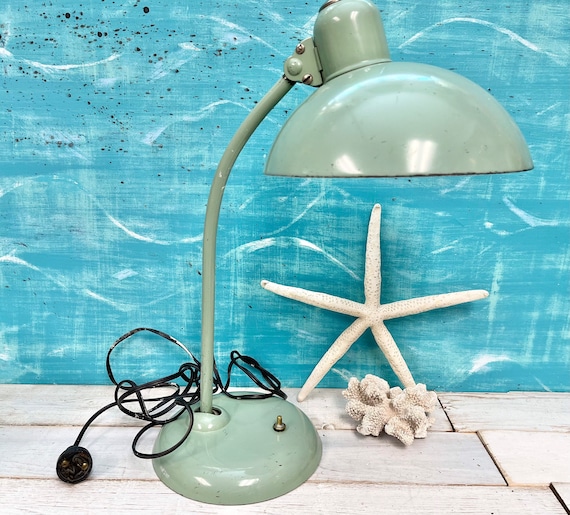 Vintage Kaiser Idell Mint Green Table Lamp 6556, 1950's Adjustable