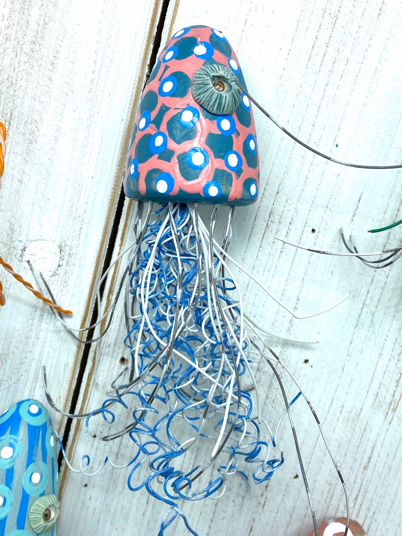 Jellyfish Wall Decor Wood Jellyfish Art ONE Recycled | Etsy