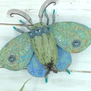 Wooden Moth Doll Wall Hanging, Oddity Art Sculpture, Carved Wood Butterfly, Insect  Collector Gift, Curiosity Home Decor by CastawaysHall