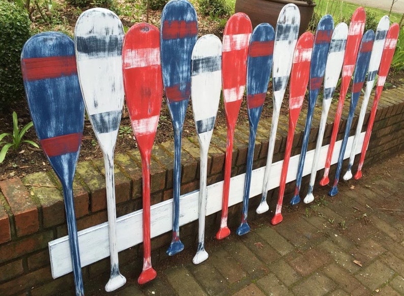 Painted Paddle Oar Headboard KING Size Vintage Style Beach Etsy