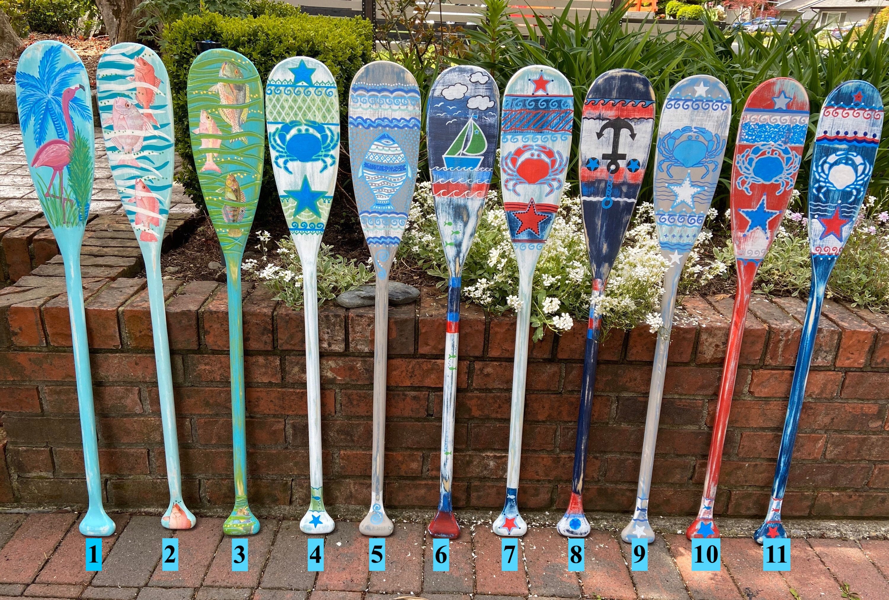 Painted Art Paddle by CastawaysHall ONE Painted Paddle Oar Etsy