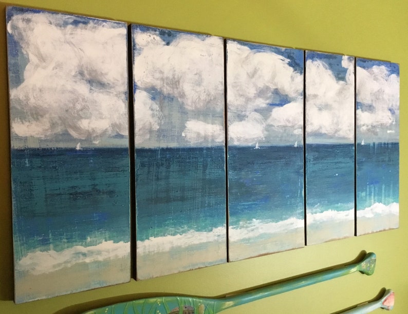 Beach House Painting Original Seascape Expanding Horizons Etsy