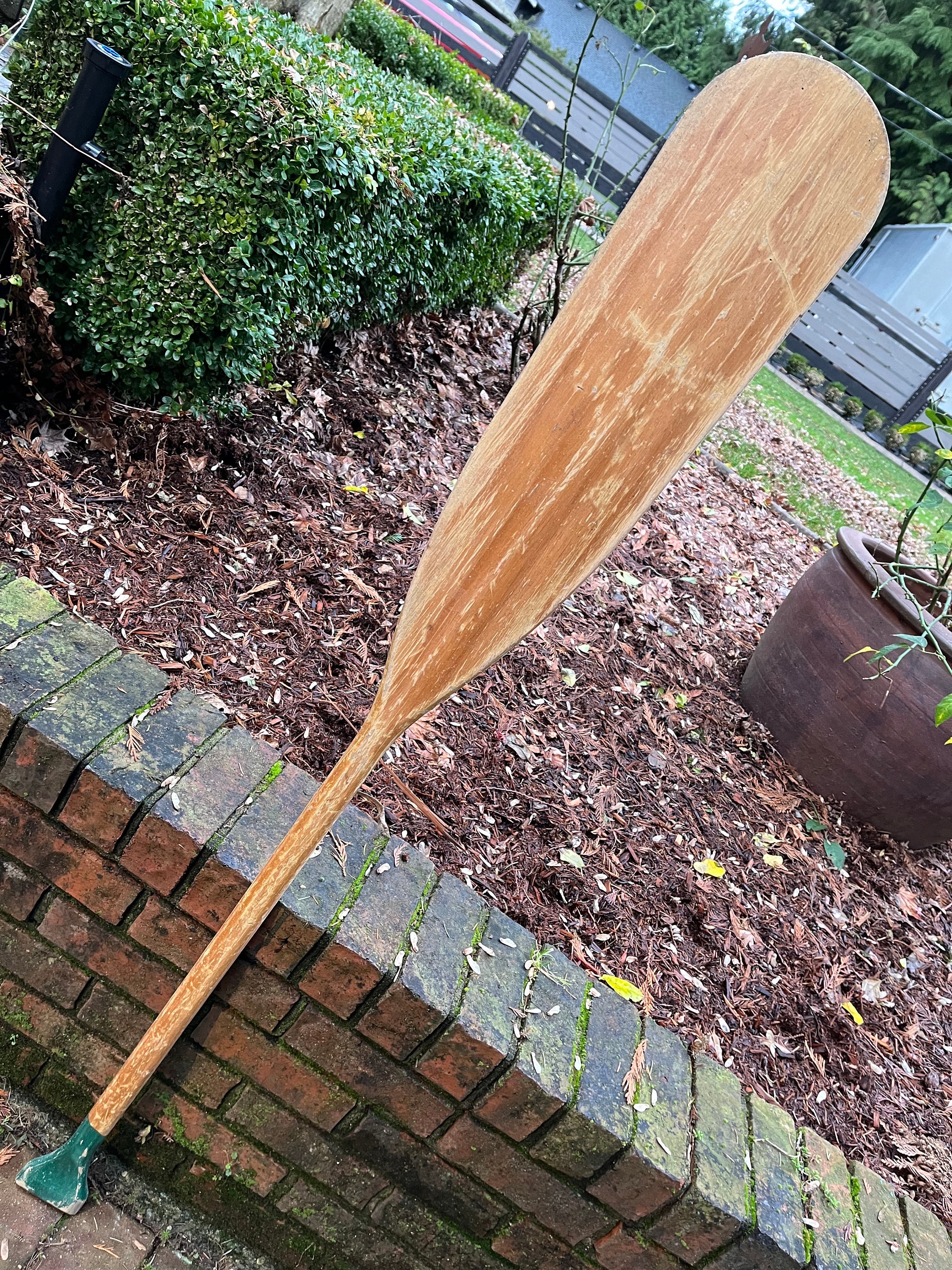 Vintage Indian Brand Paddle Wall Decor, Boat Oar Art, Canoe