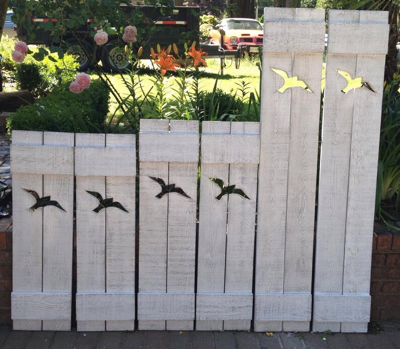 Coastal Shutter Exterior ONE Cedar Wood Painted OR Unpainted Etsy