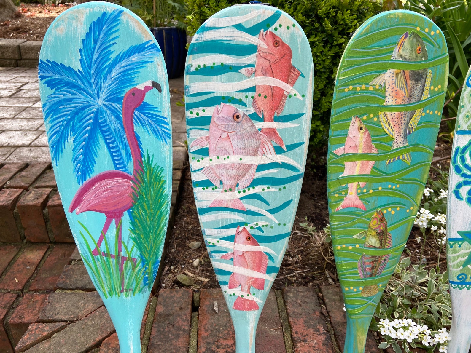 Painted Art Paddle ONE Painted Paddle Oar Art Nautical Wall Etsy Canada