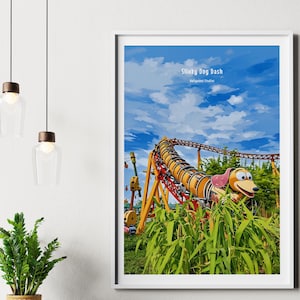 Slinky Dog Dash - Hollywood Studios - Disney World - Ride Poster Print, Theme Park Fan, For Him, For Her, Unofficial, Unframed