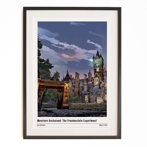 Monsters Unchained - Epic Universe - Run Poster Print, Freizeitpark Fan, für Ihn, für Sie, inoffiziell, ungerahmt