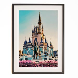 Magic Kingdom - Walt Disney World - Åkattraktion Affischtryck, Temaparksfan, För Honom, För Henne, Inofficiell, oramad