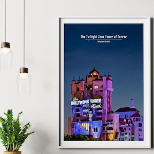 Twilight Zone Tower of Terror - Hollywood Studios - Disney World - Ride Poster Print, Theme Park Fan, For Him, For Her, Unofficial, Unframed