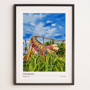 Slinky Dog Dash - Hollywood Studios - Disney World - Ride Poster Print, Theme Park Fan, For Him, For Her, Unofficial, Unframed