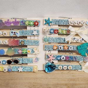 Decorated sports cheer clothespins