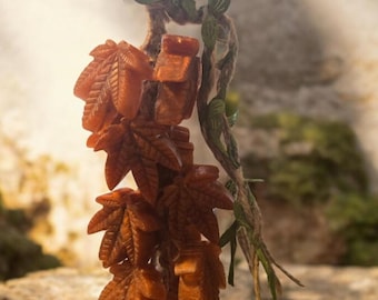Jabón con forma de hojas de otoño.