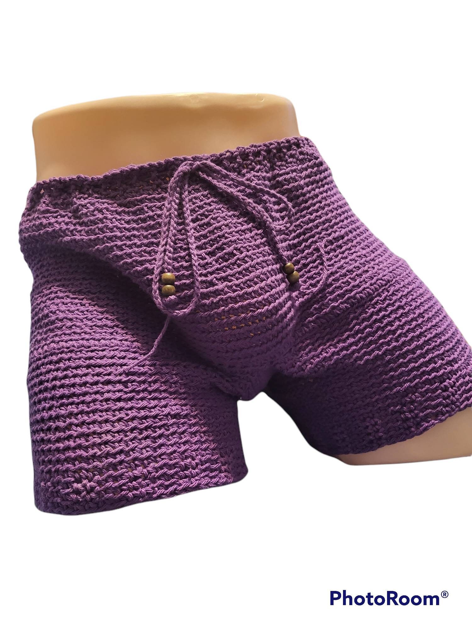 Men Crochet Shorts Etsy