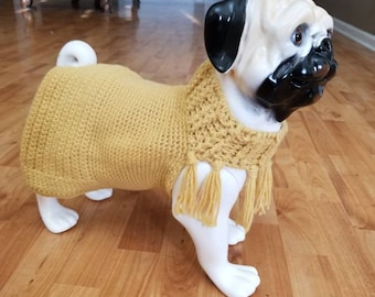 Pug crochet sweater