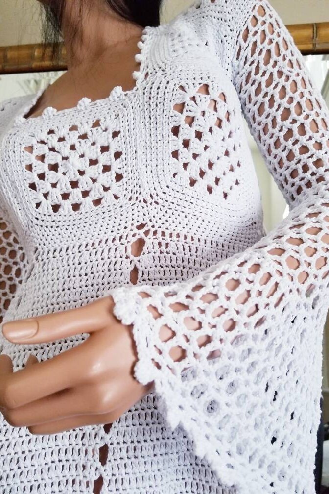 Hand Made Crochet Dress. | Etsy