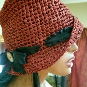Unique crochet hat. Item available.